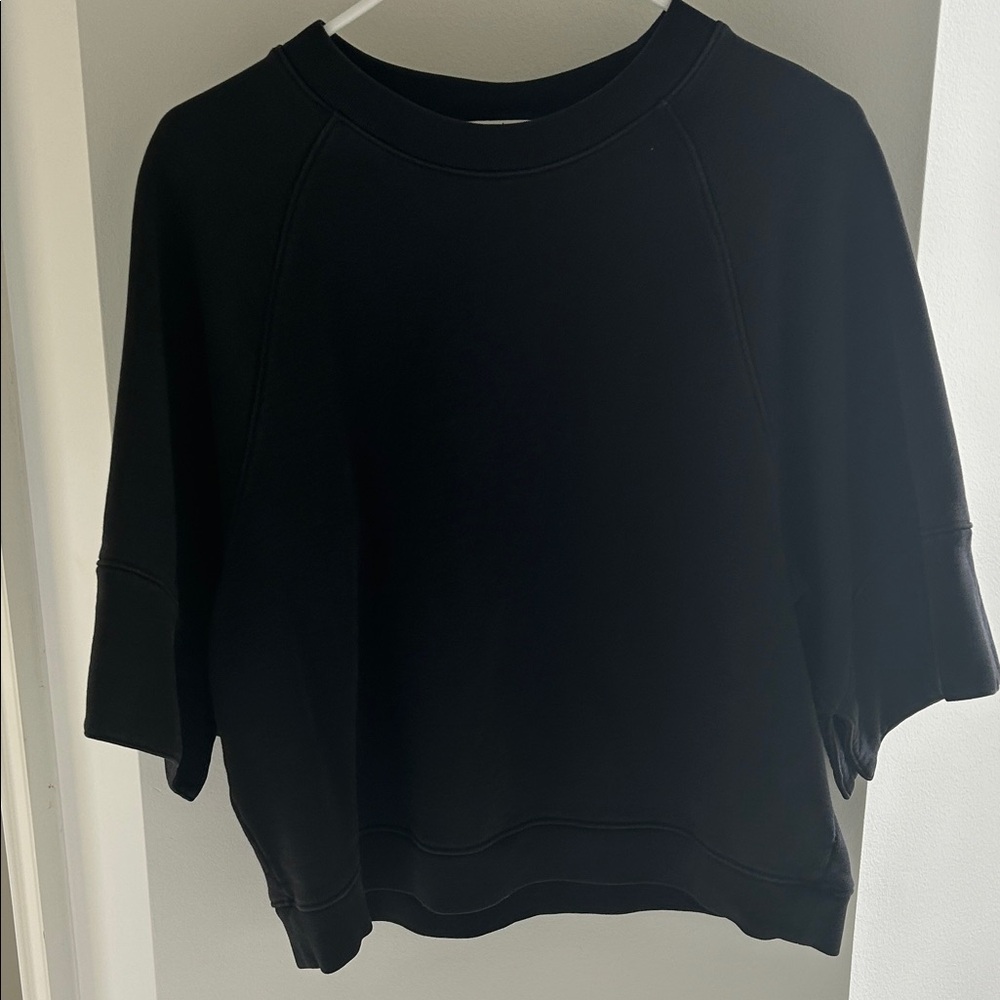 Tibi Black Sweatshirt short sleeve small - Picture 9 of 10